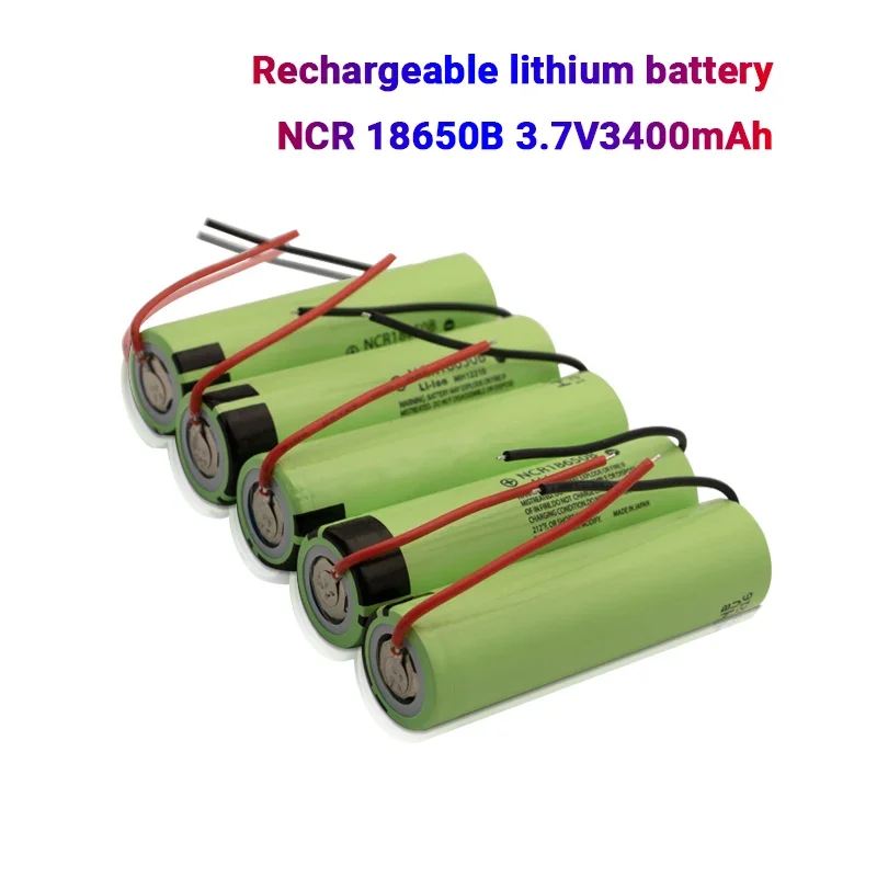 

3400mAh 18650 rechargeable lithium battery NCR18650B suitable for DIY batteries, 3.7V suitable for various electronic products