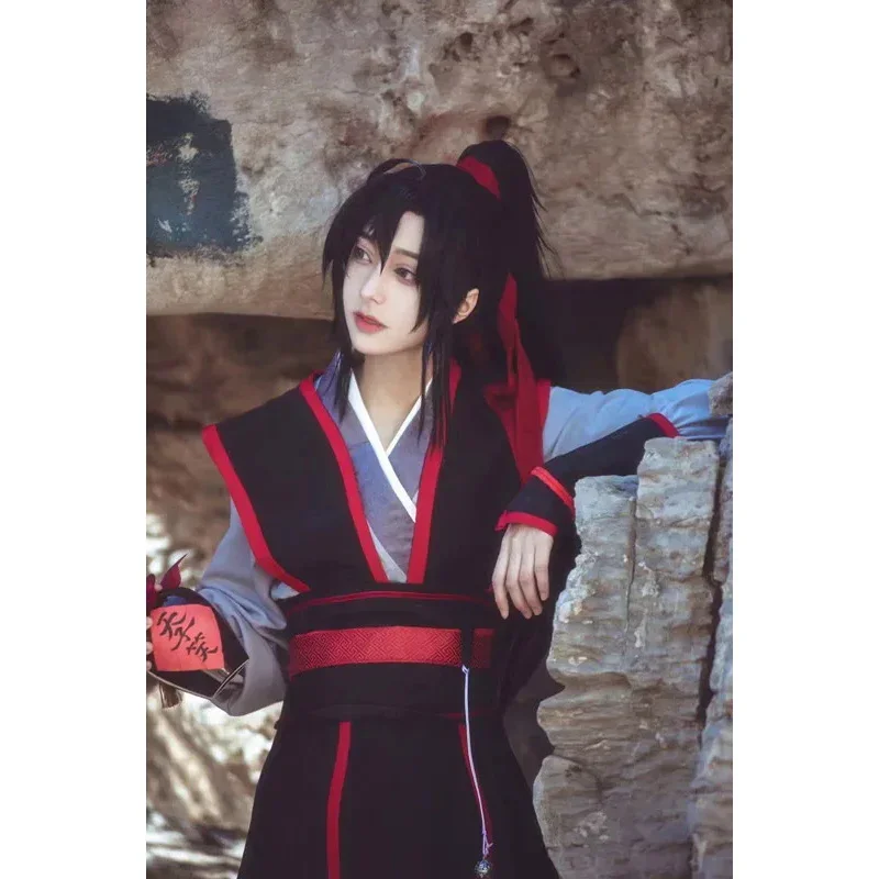 Wei Wuxian Cosplay Costume Yiling Patriarch Ver Wei Wuxian Mo Xuanyu Costume Mo Dao To Shi Halloween Carnival Men Wig Full Set