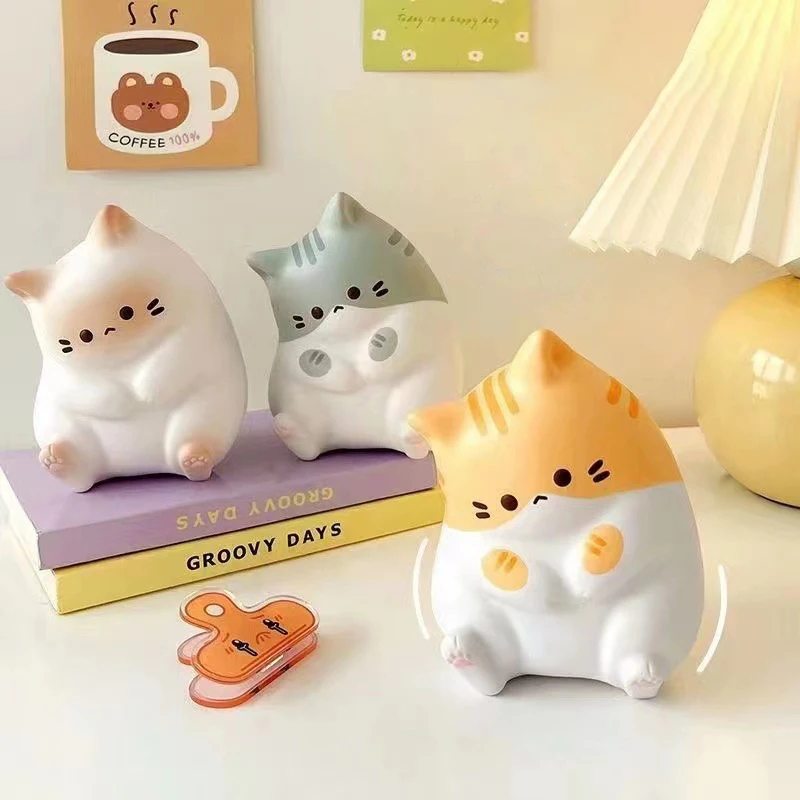 1 stücke kreative Katze Stress abbau matsch igen Spielzeug Squeeze Anti stress Ball Cartoon Tisch Ornamente Geburtstags geschenk für Mädchen