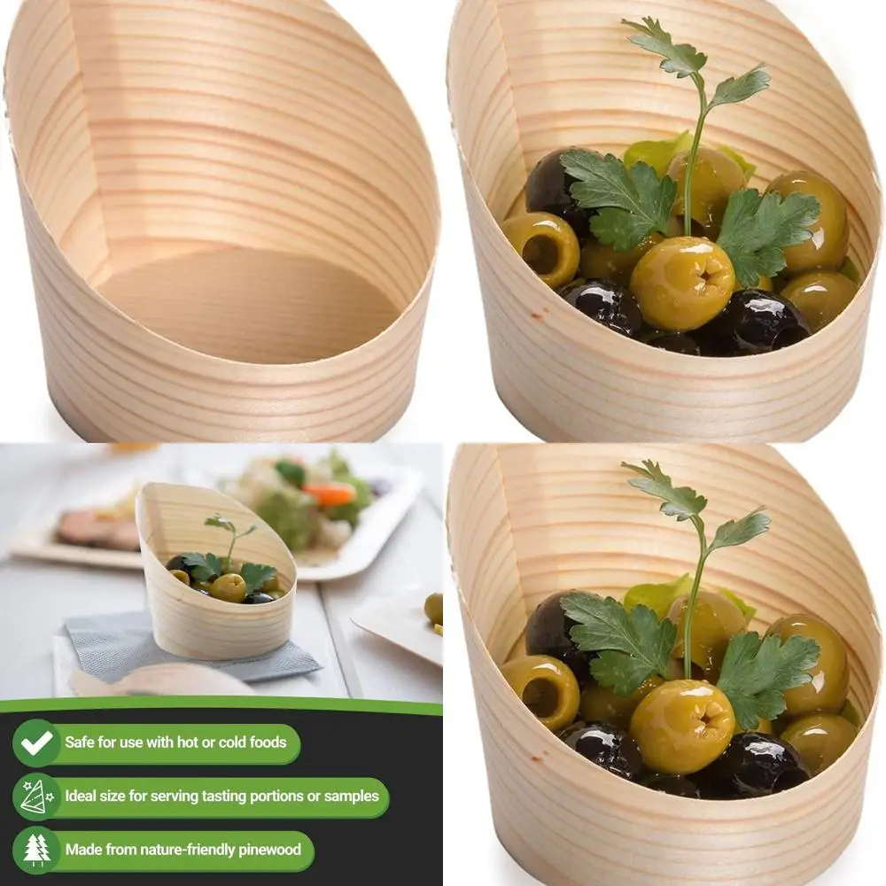 

100 Disposable Slanted Cups for Tasting Desserts or Hors d'oeuvres, Ideal for Weddings and Events