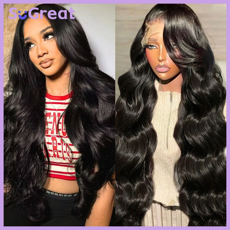 

Body Wave 13x6 HD Lace Frontal Wigs 100% Human Hair Wigs Transparent Lace Frontal Wig Loose Body Wave Wigs 200 Density on Sale