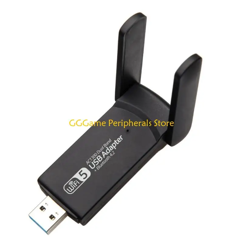 U55B 1300Mbps 2.4G+5Ghz بطاقة الشبكة اللاسلكية USB Bluetoothcompatible+Wifi 2 في 1
