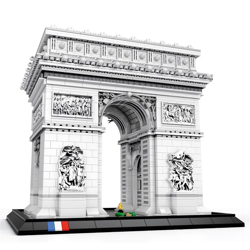3381PCS Arc de Triomphe Model Bouwstenen Parijs Landmark Model Bricks Desktop Decoratie Speelgoed Cadeau Voor Volwassenen Verzamelaars