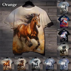 Animal Horse 3D Printed T-shirts Men And Women Hip-hop Summer Casual Harajuku T Shirt Street Cool Graphic Tee Novelty Tshirt Top