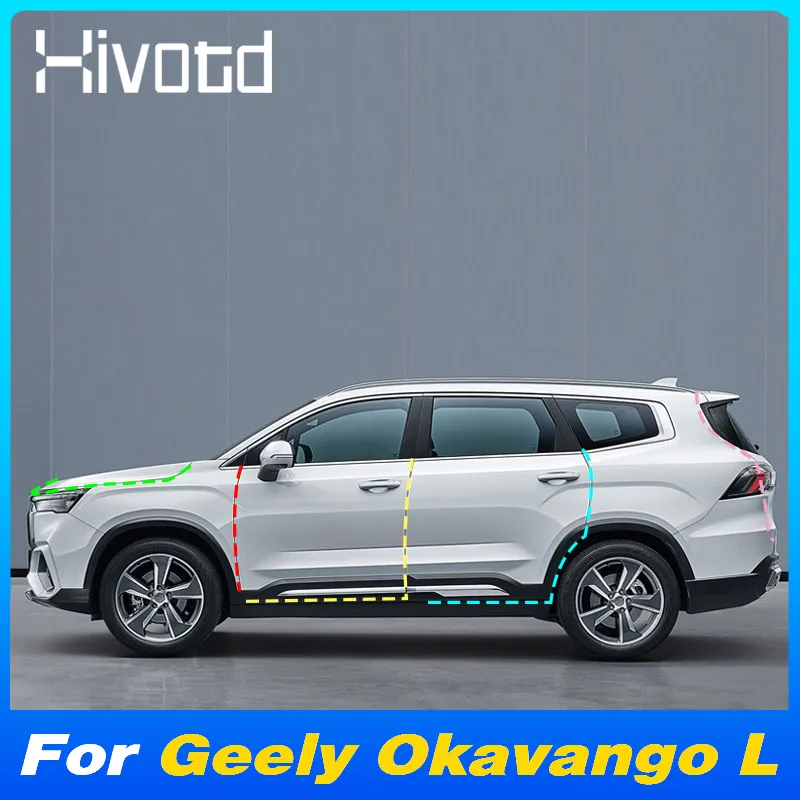 Full Car Door Gap Sealing Strip For Geely New Okavango L Anti-Dust Dustproof Trim Covers Interior Modification Accessories 2024