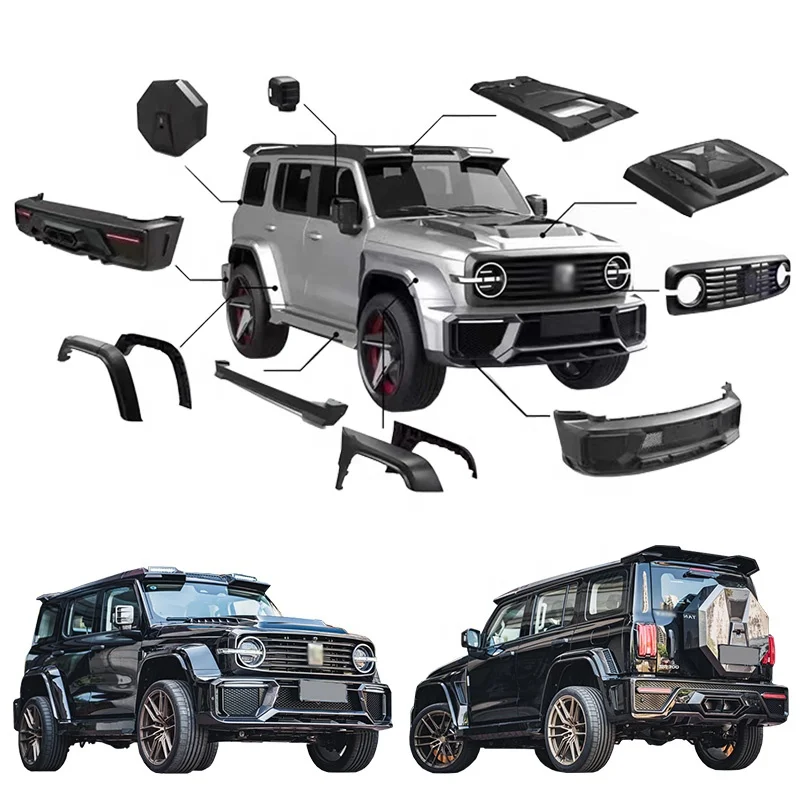 

Custom made Hot Selling Mars City Body Kit Hood Front Bumper Rear Bumper Side Skirt Middle Mesh Suitable fortank 300 2021+