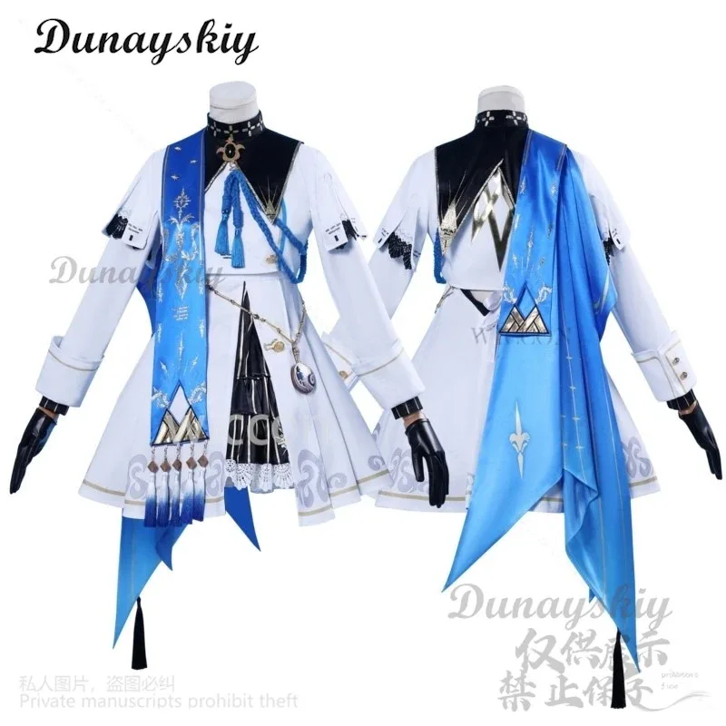 

asdh8@Anime Game Wuthering Waves Cosplay Phoebe Costume Noble Court Styles Blue Dress Lolita Hat Wigs For Jirai Kei Girls Custom