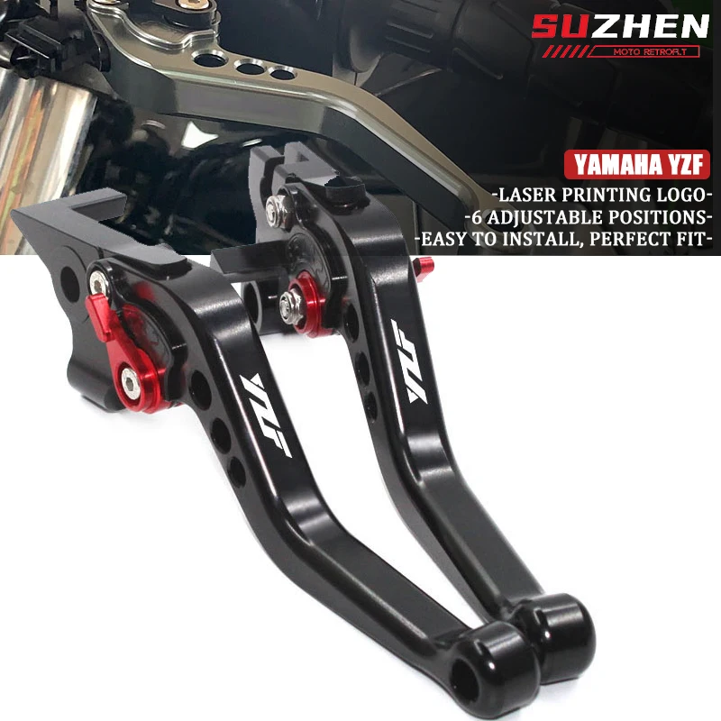 

For YZF R1 R6 R6S CANADA VERSION/EUROPE VERSION YZFR1 2004-2008 YZFR6 2005-2015 Motorcycle Brake Clutch Levers LOGO YZF