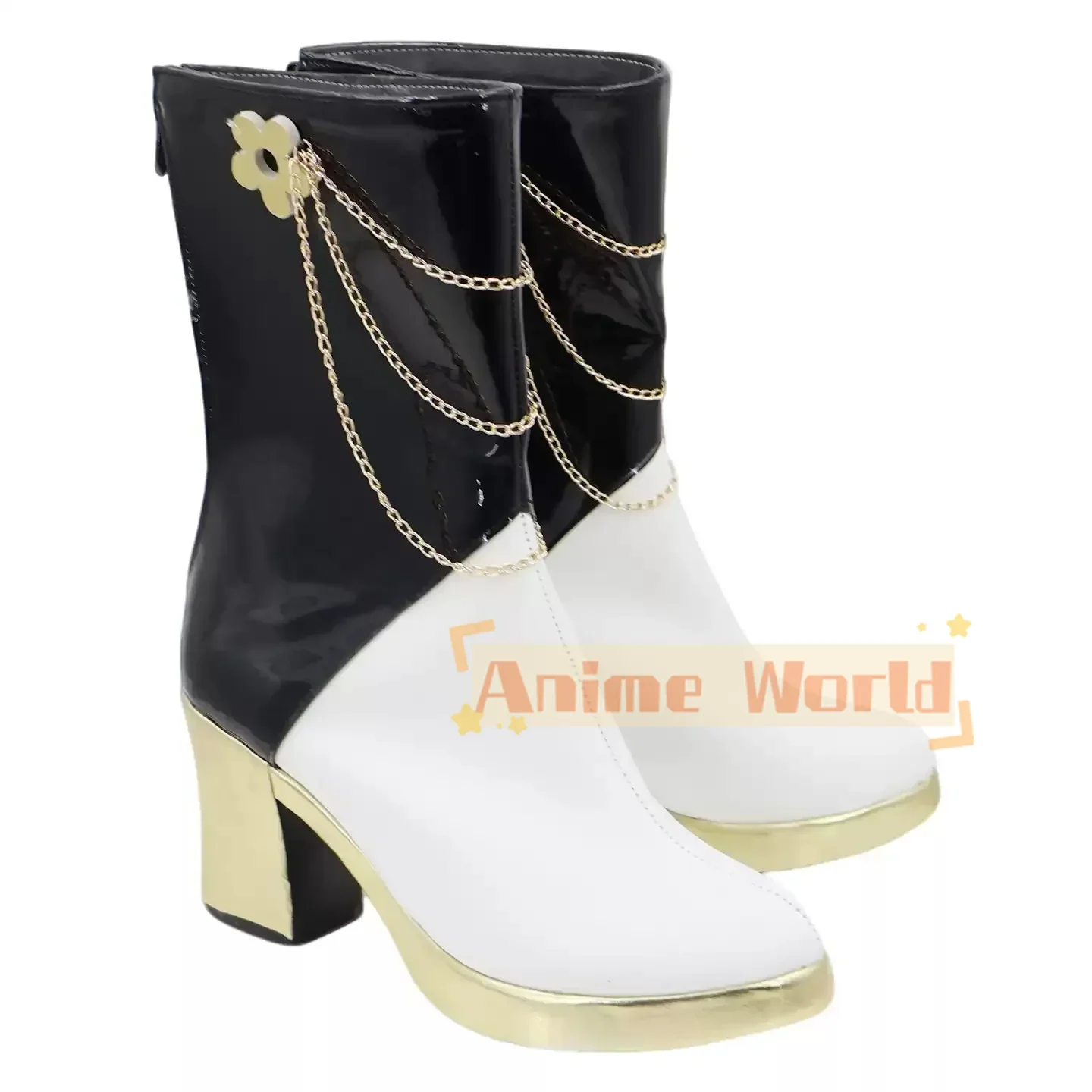 Children KPop Demon Hunters HUNTR/X Mira Black Golden Outfit Cosplay Shoes Halloween Carnival Boots Custom Made