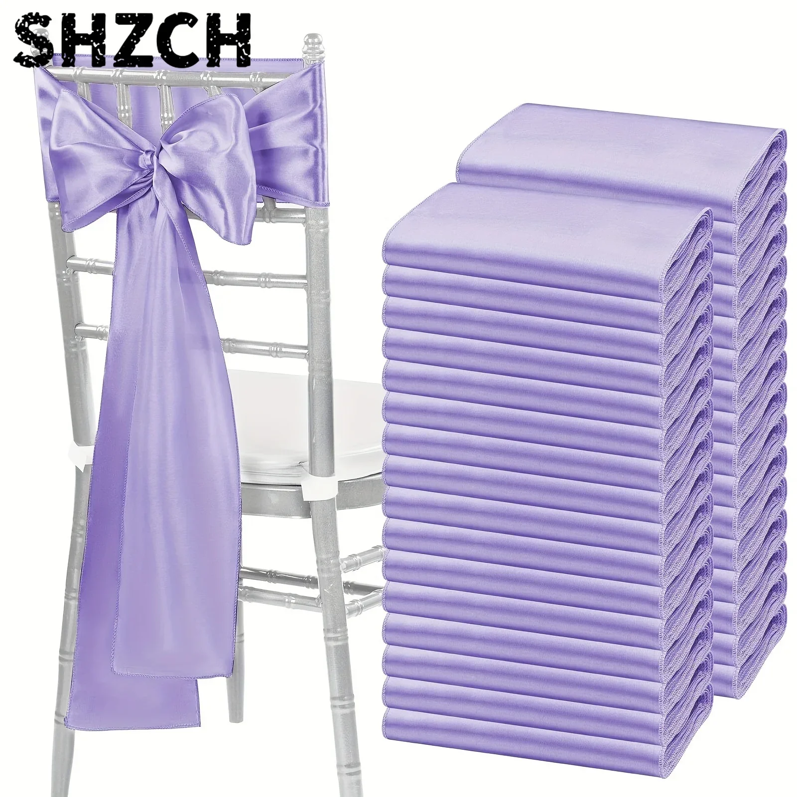 10pcs Satin Chair Belt with Bow Decoration, Universal Chair Cover Ribbon Tie Wedding Chair Back Decor/chair Sashes Wedding