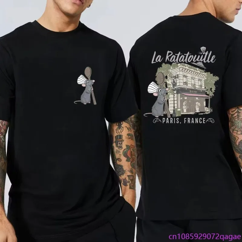 

Chef Remy Disney Cuisine Paris Men's Autumn Loose T-shirt Anime Harajuku Top Clothing