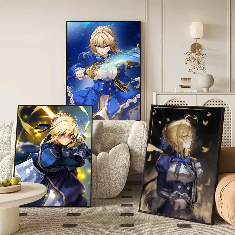 Anime Fate Zero Stay Night S-Saber Poster HD Art Sticky Wall