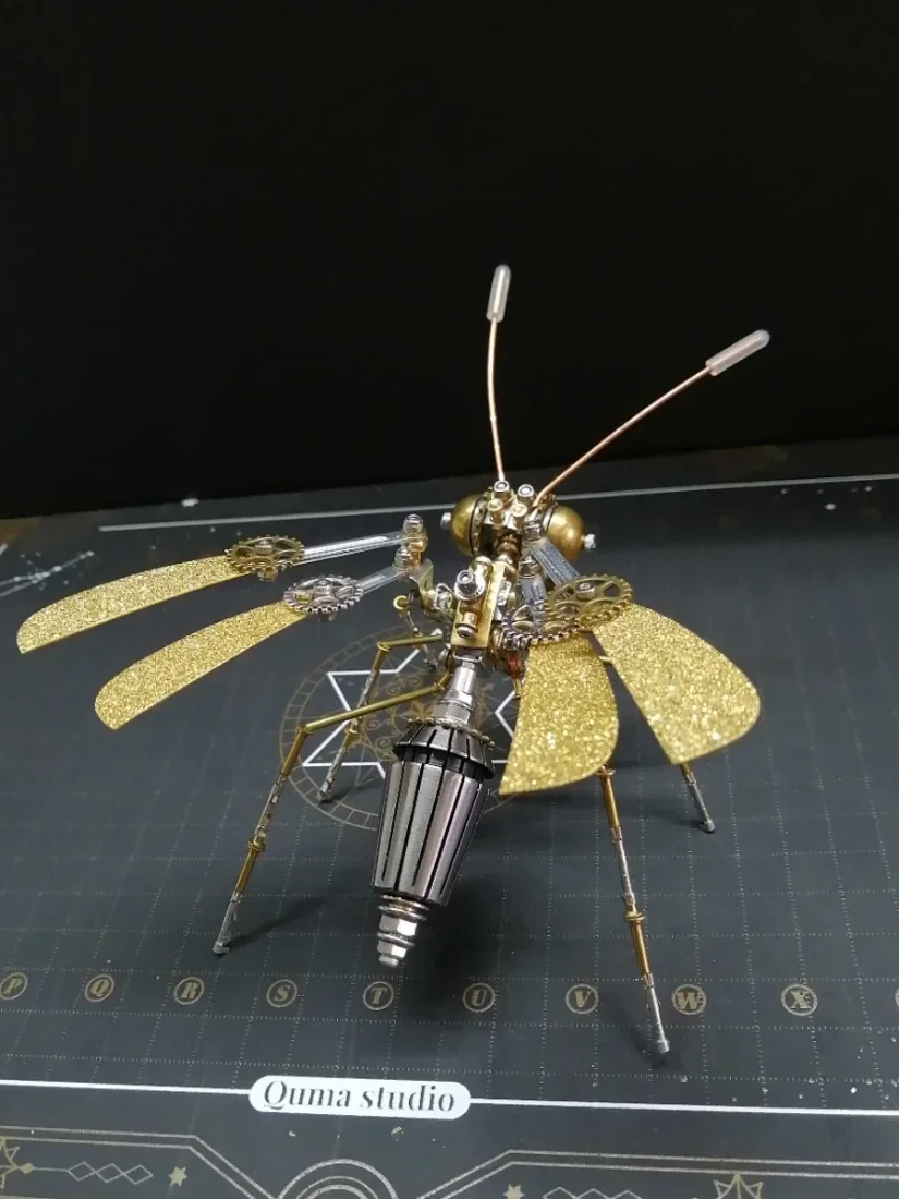 Kit de modelo de metal de mariposa fénix de rompecabezas 3D DIY - Artesanía de ensamblaje de insectos mecánicos Cyberpunk para adultos