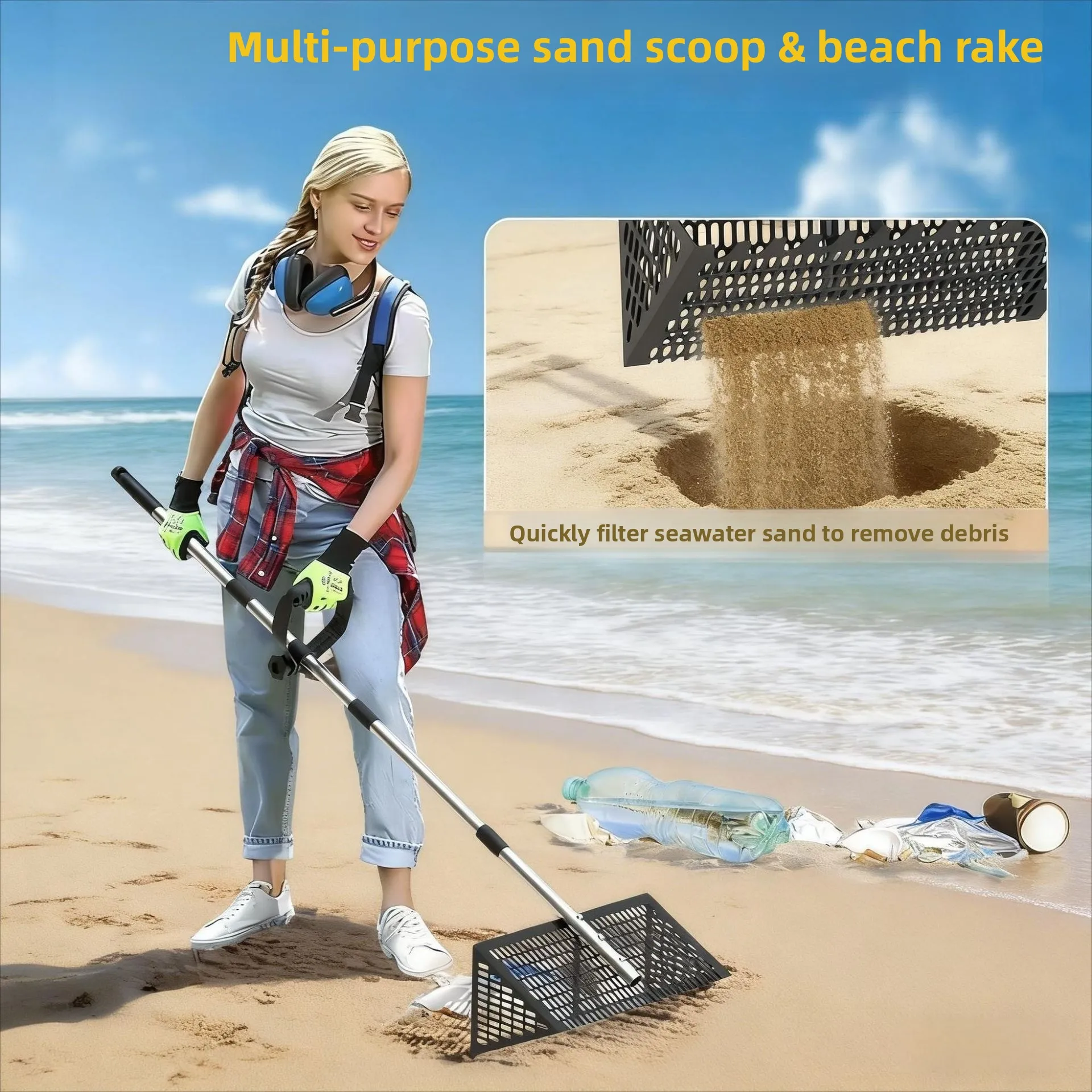 Sekop Pasir Pantai dari Baja A - Sand Scoop Stainless Steel Beach Digging ulasan dan harga
