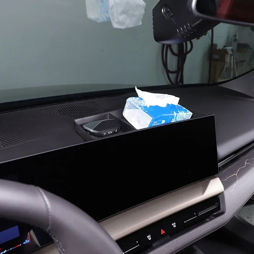 

Car Instrument Panel Storage Box Center Control Screen Rear Storage Tray Car Sorting Accessories For BMW 5 Series G60 2024