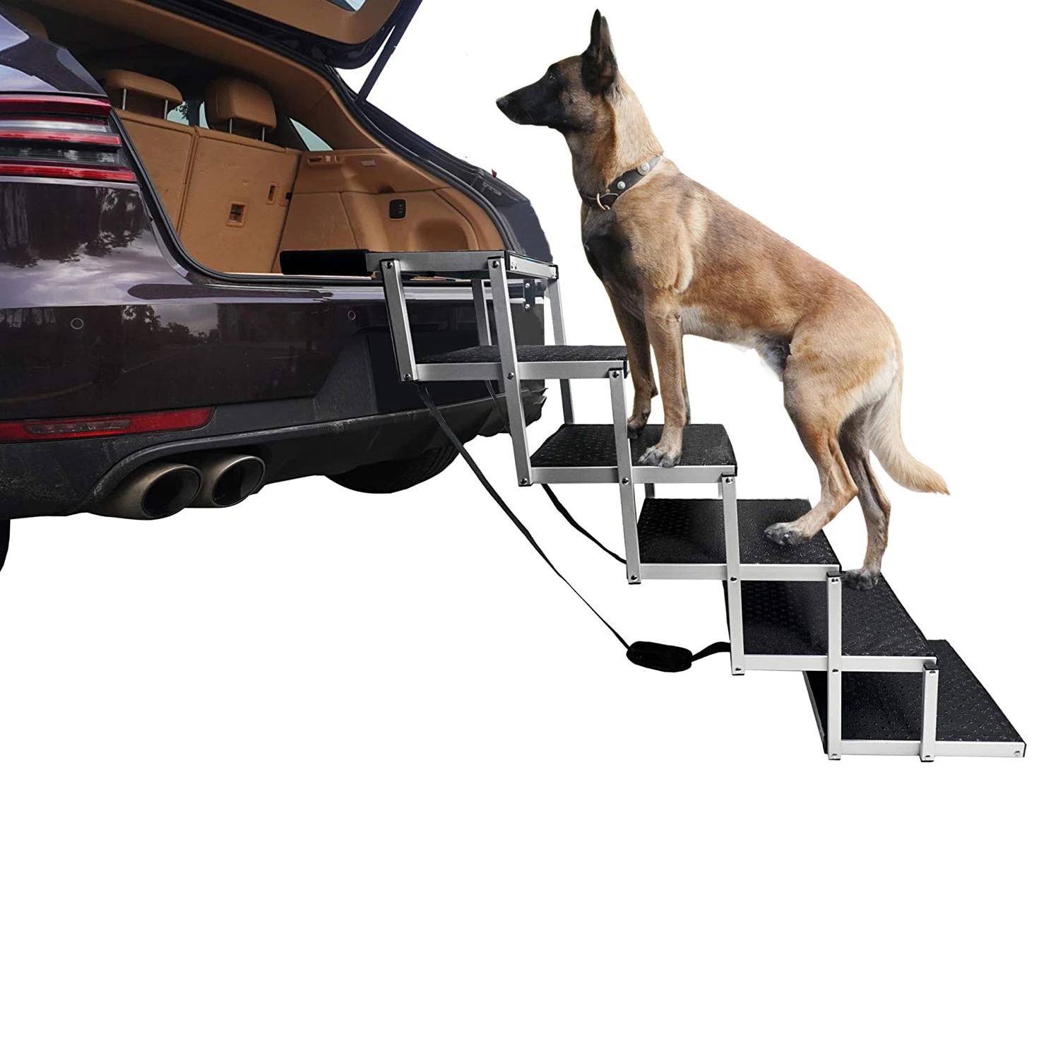 Car Dog Steps Pet Stairs Dog Ramp Lightweight Foldable Pet Ladder Ramp Puppy Stairs For High Beds Trucks Cars Suv Dog Ramp