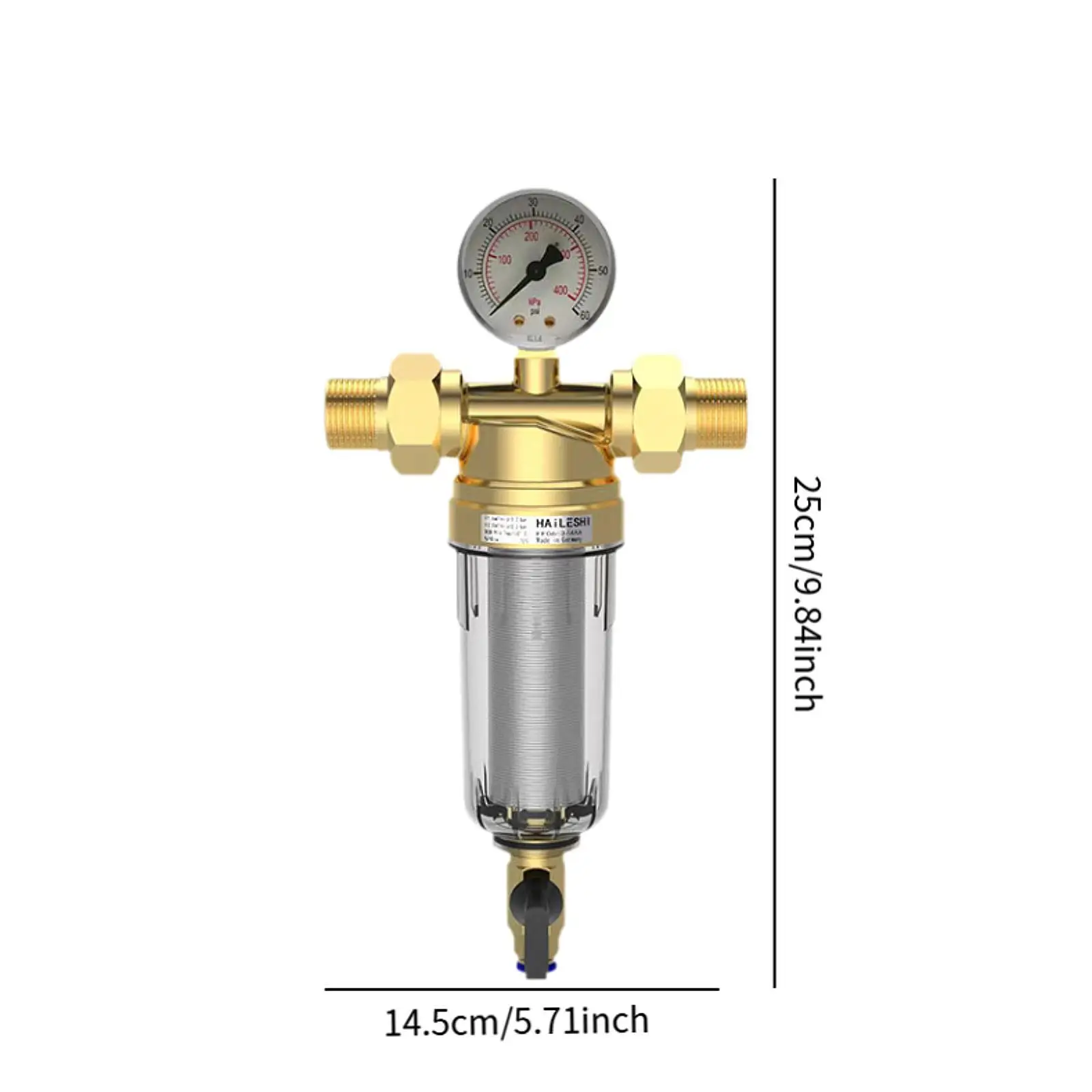 Purificador de água com filtro de retrolavagem, sistema de pré-filtração para casa inteira, purificador de água