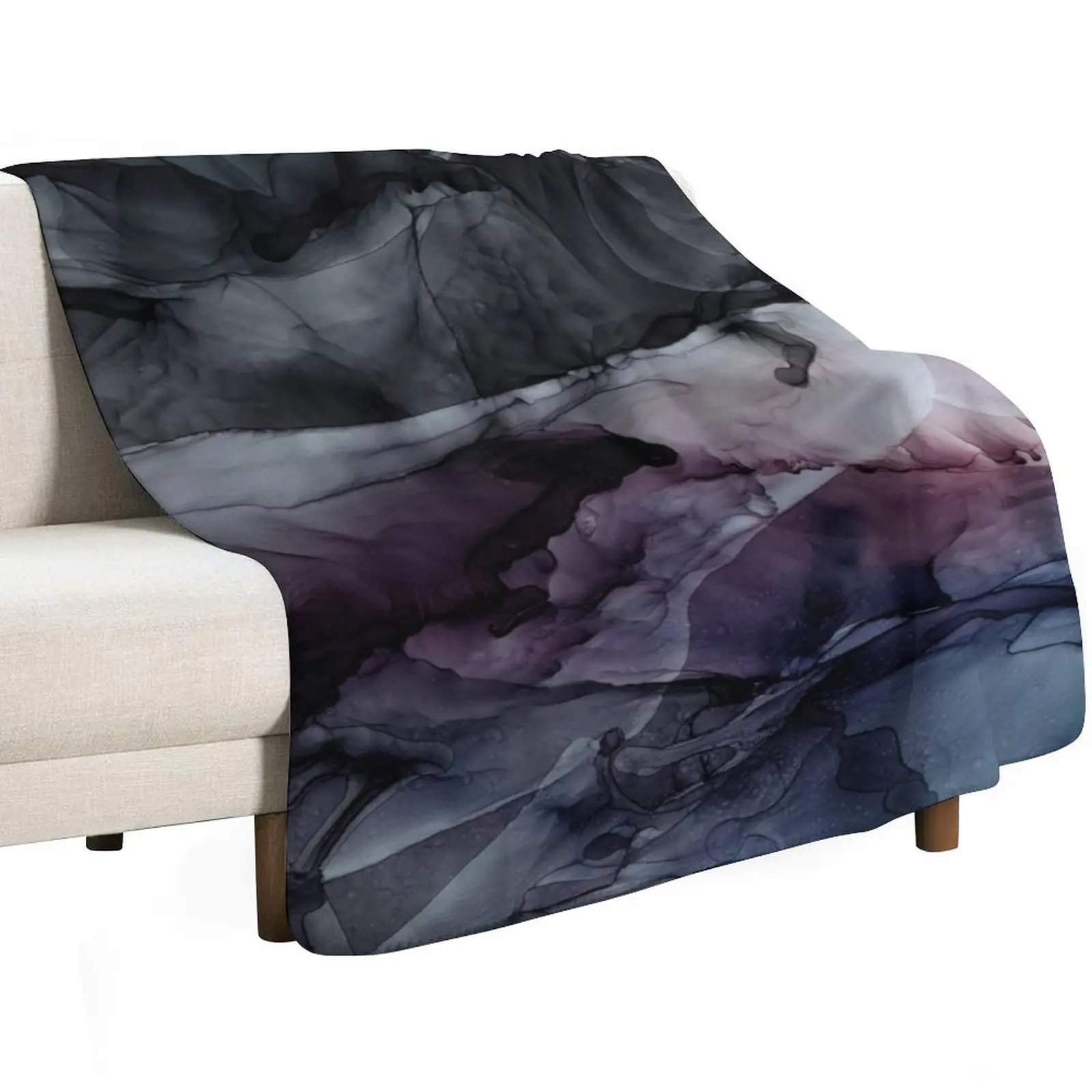 Moody Dark Chaos Inks Abstract Throw Blanket Soft Beds for babies heavy to sleep manga Blankets For Bed Softest Blankets