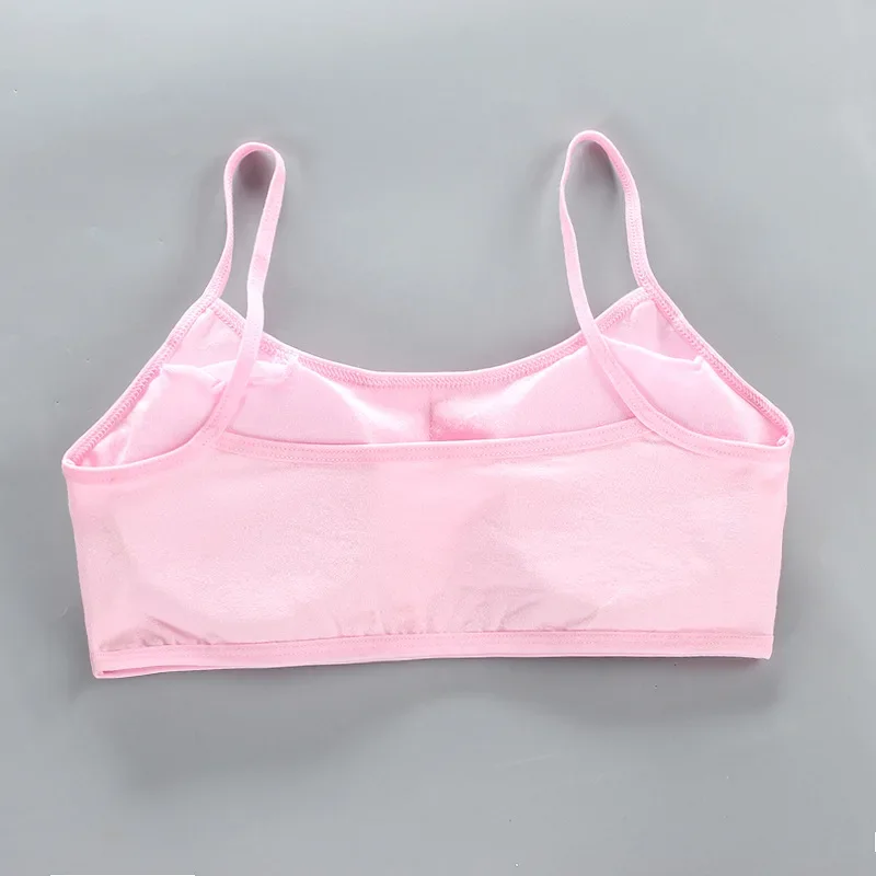 Free Size 8-16 Y Cotton Girls Training Bra Adolescente Girl's Sport Bras Teen Girl Underwear Push Up Teens Bras With Chest Pad
