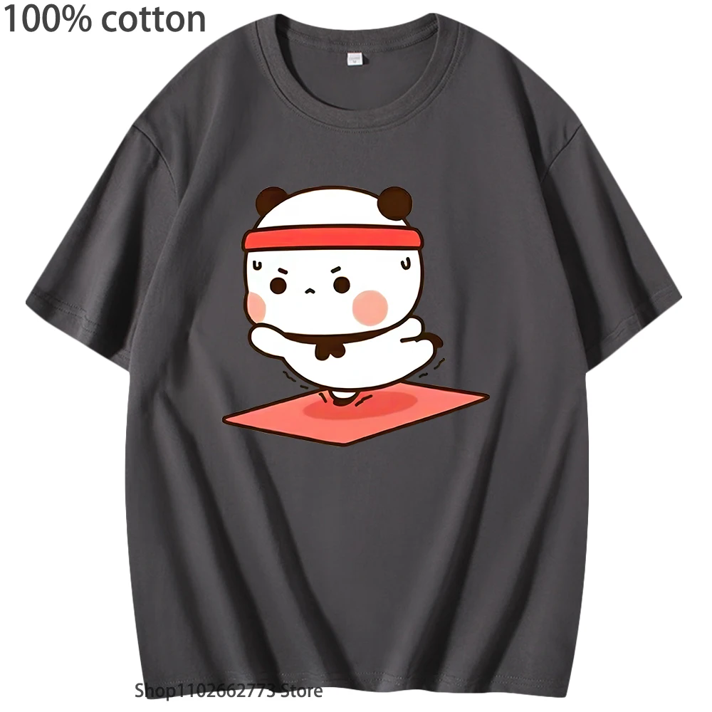 Bubu's Weight Loss Story T-Shirts Bubu Continues To Train Her Body Every Day Print Shirt Cute Women Men Tee-Shirt 100%Cotton Top