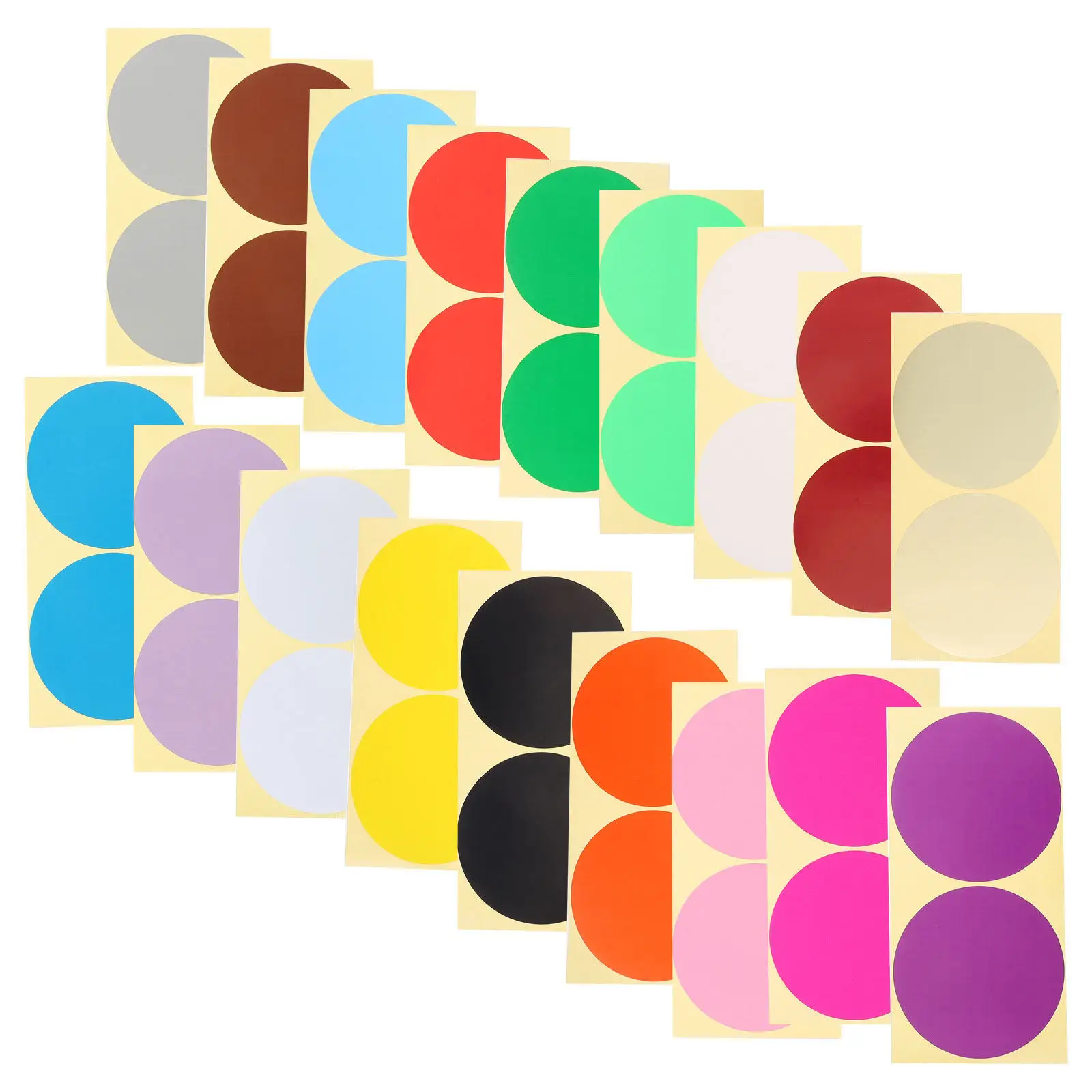 

60 Sheets Circle Coding Labels Colored Dot Stickers 4 Inch Assorted Color Round Removable Self Adhesive Price Marking Office
