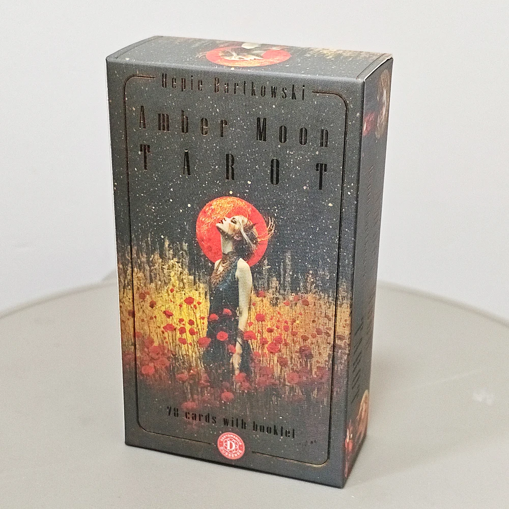 Amber Moon Tarot Deck: 78 Cinematic Cards – Lunar Magic & Feminine Energy Divination Set 12*7cm
