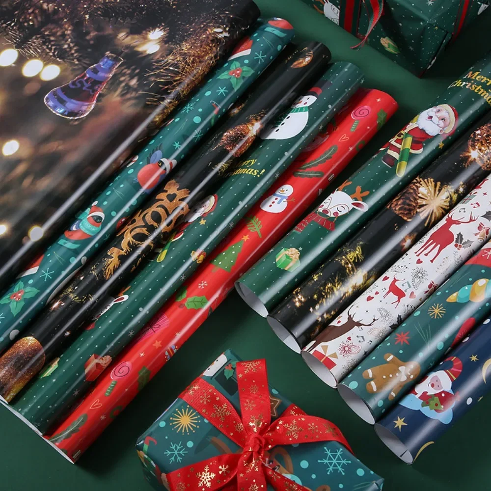 1/3/5Pcs DIY Supplies Merry Christmas Decoration Wrapping Gift Wrap Paper New Year Artware Packing Package Paper Christmas Pape