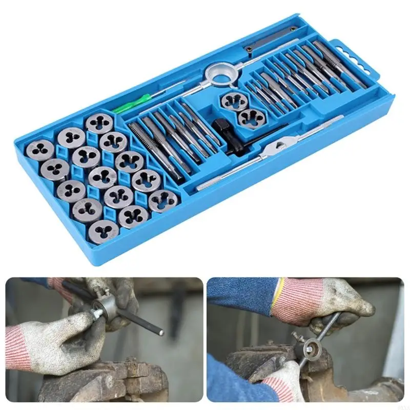 

40pcs Tap and Die Set with Storage Case Threading Tool Comprehensive Thread Cutting Tool For Professional And Home Use