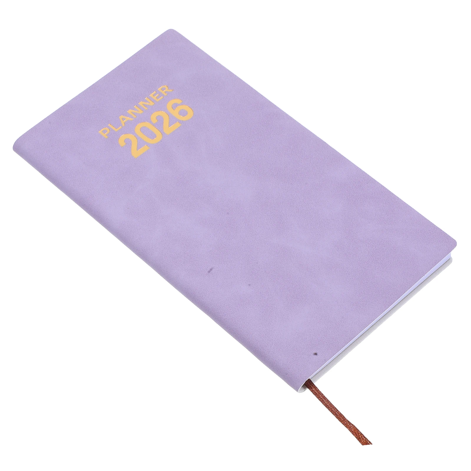 

A6 Agenda Book Weekly Planner Notebook Smooth Cover Sturdy Binding Thick Paper Daily Journal Memo Office Supplies Pocket