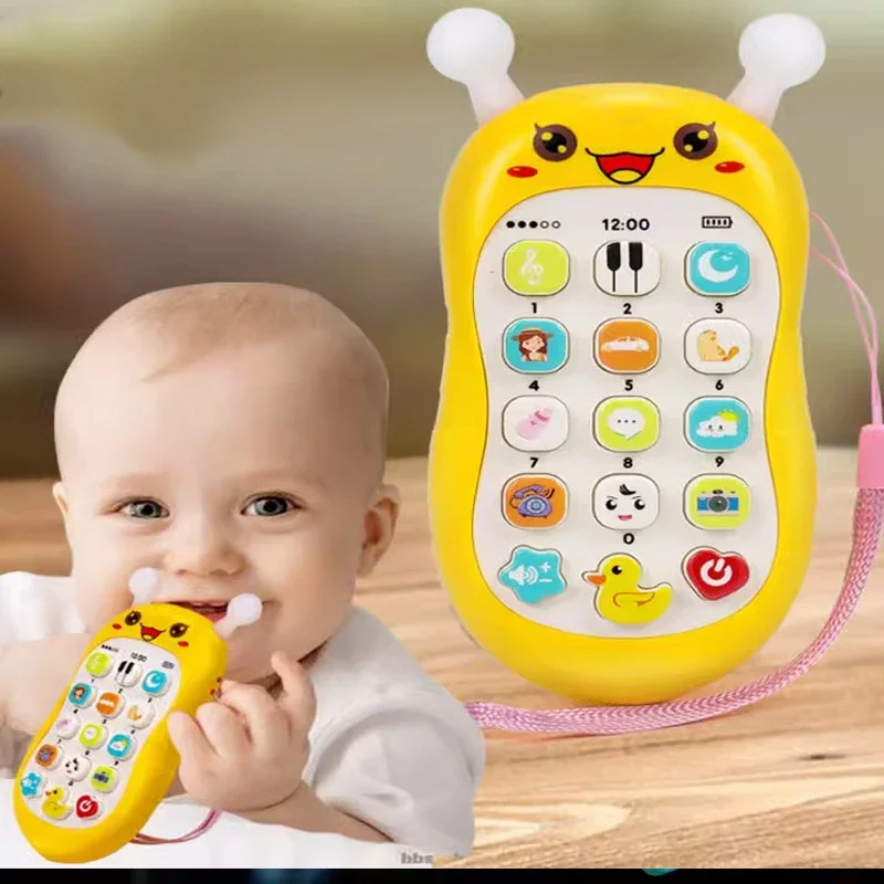 Bebê celular infantil educação precoce telefone aprendizagem brinquedo simulação mordida telefones intelectuais crianças 0-3 anos de idade brinquedos
