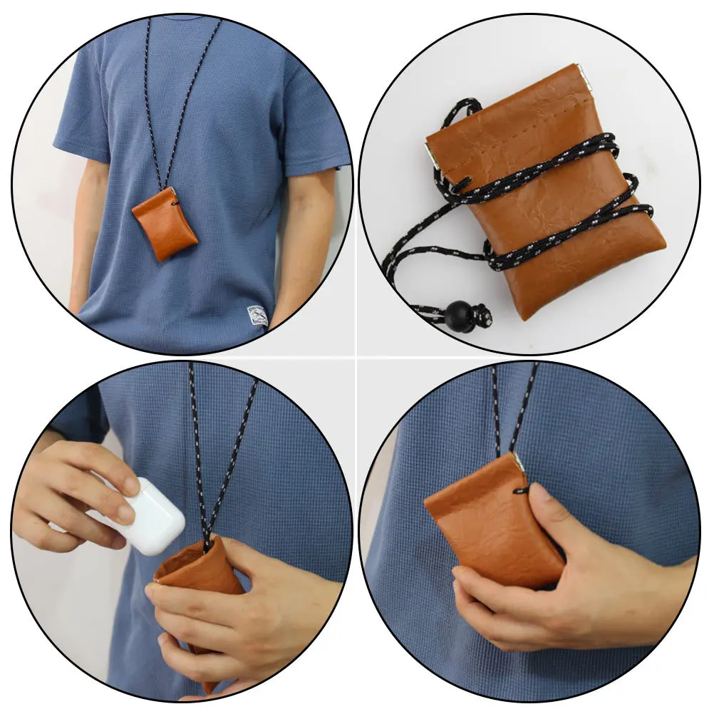 

2Pcs Mini Change Wallet Durable Smooth Texture Practical Design Exquisite Handcraft Credit Cards Cash Coins Organizer