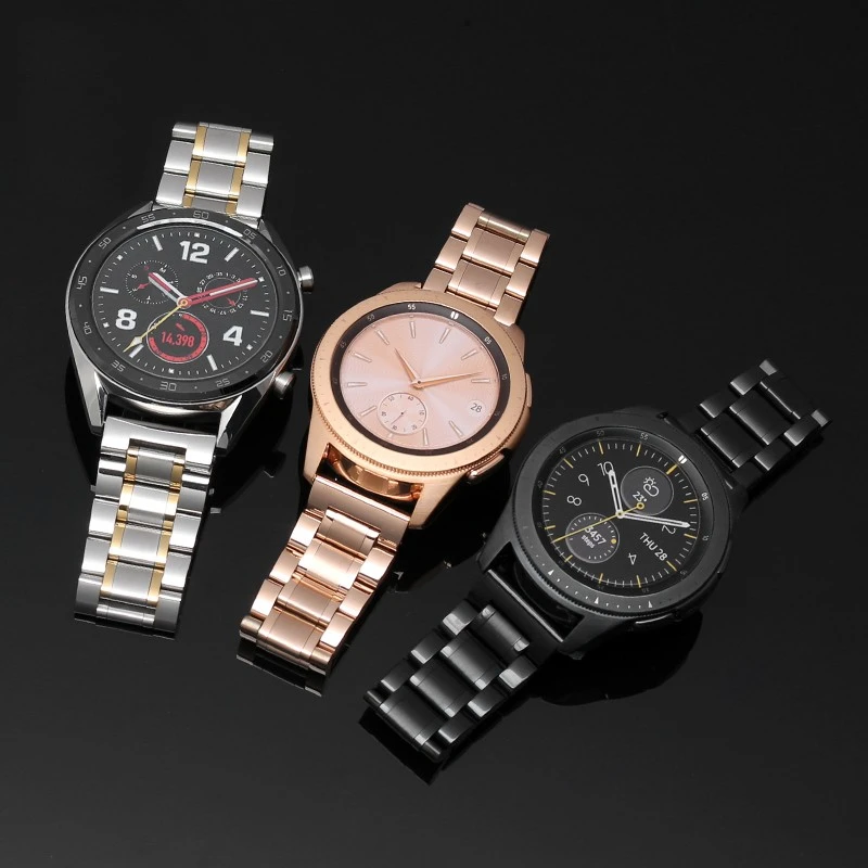 20 22mm Edelstahl Armband Metall Uhren armband für Huawei GT-2-3-Pro 46m Samsung Galaxy Amazfit GTR Männer Frauen Armband