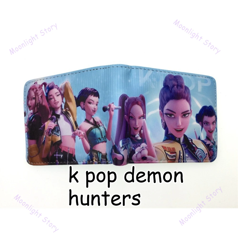 k pop demon hunters Wallet for Women Men Kawaii Anime Bifold Wallet Demon Hunt Squad Purse Card Holder Anime Merch Gift for Fan