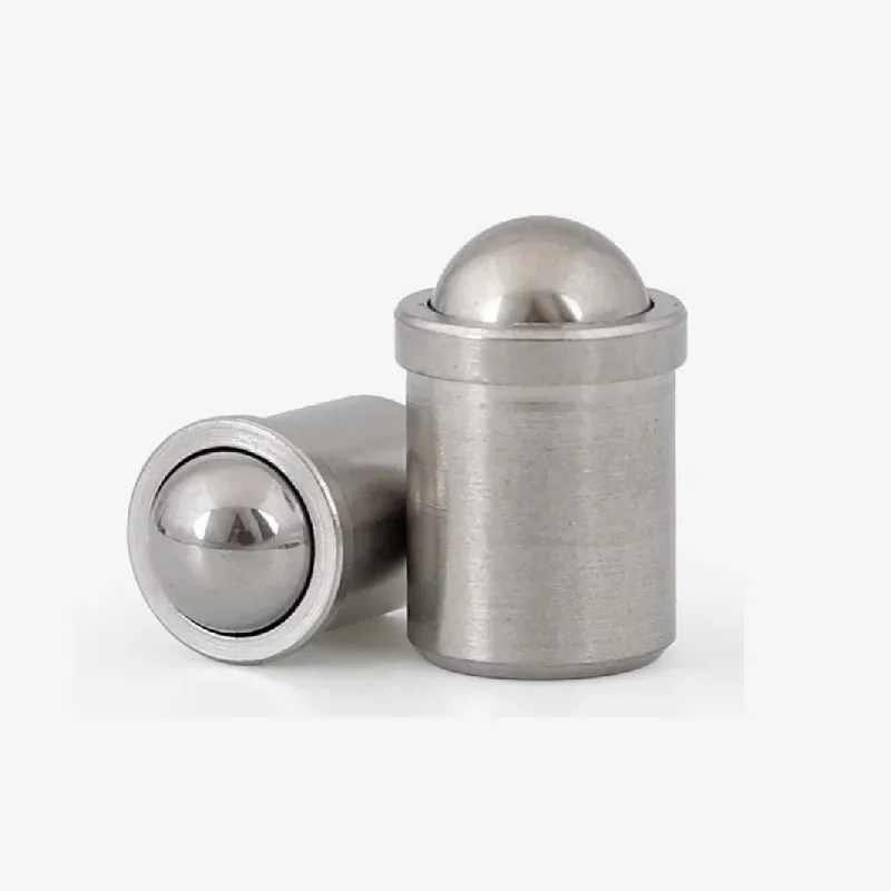 1 Uds 5 uds M3 M4 M5 M6 M8 paso de cuerpo liso émbolo de bola de acero inoxidable ajuste de empuje émbolo de resorte de bola