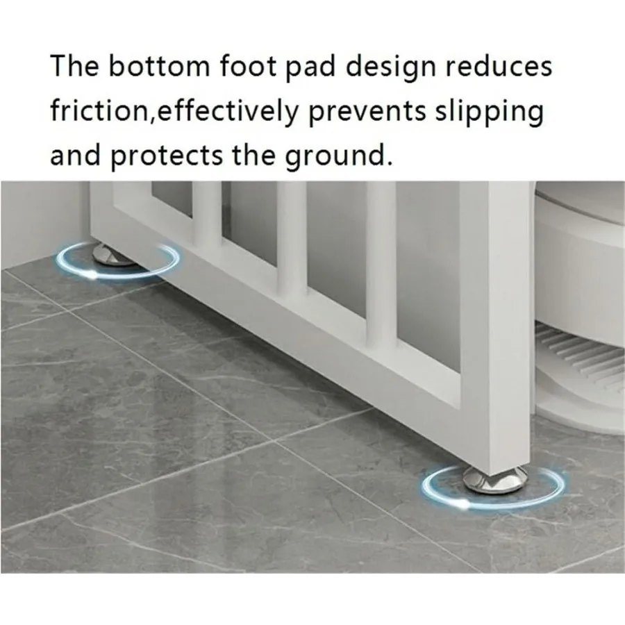 Modern Robot Vacuum Storage Rack Vacuum Stand End Table for Bedroom Living Room Dorm Room Hallway Entryway Heavy-Duty Steel Fra