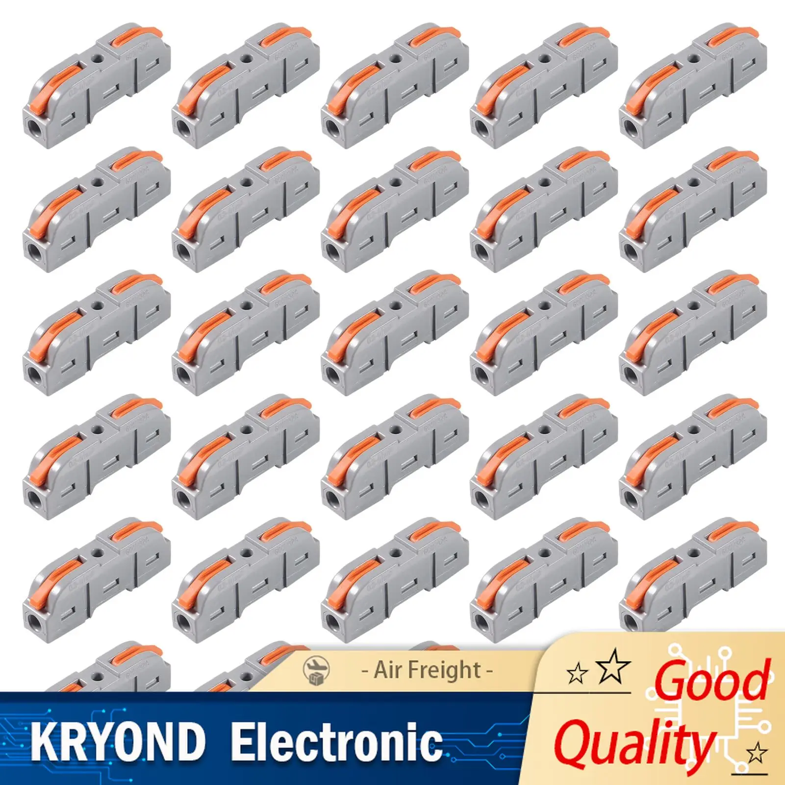 34/50/100PCS 1-on-1 Direct Insertion Compact Splicing Connector Nut Push-In Fast Conductor for Circuit Wire Terminal