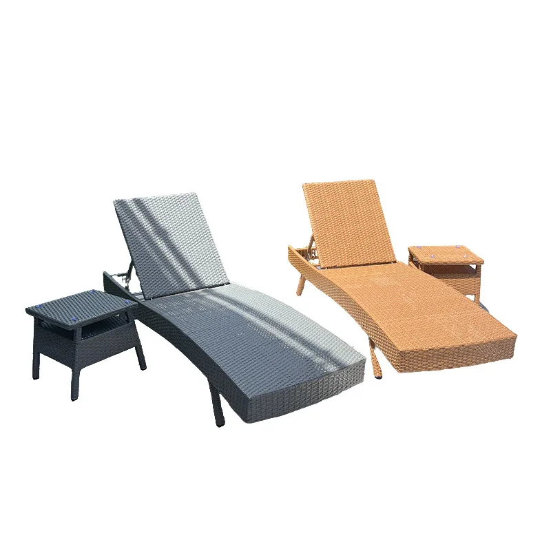 

Outdoor beach chair patio chair balcony swimming pool bed leisure sun bed hotel scenic rattan lounge chair