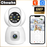 Tuya 6MP Dual Lens WiFi Camera Indoor Wireless Security Surveillance Camera Smart Home Auto Tracking Baby Monitor CCTV IP Camera