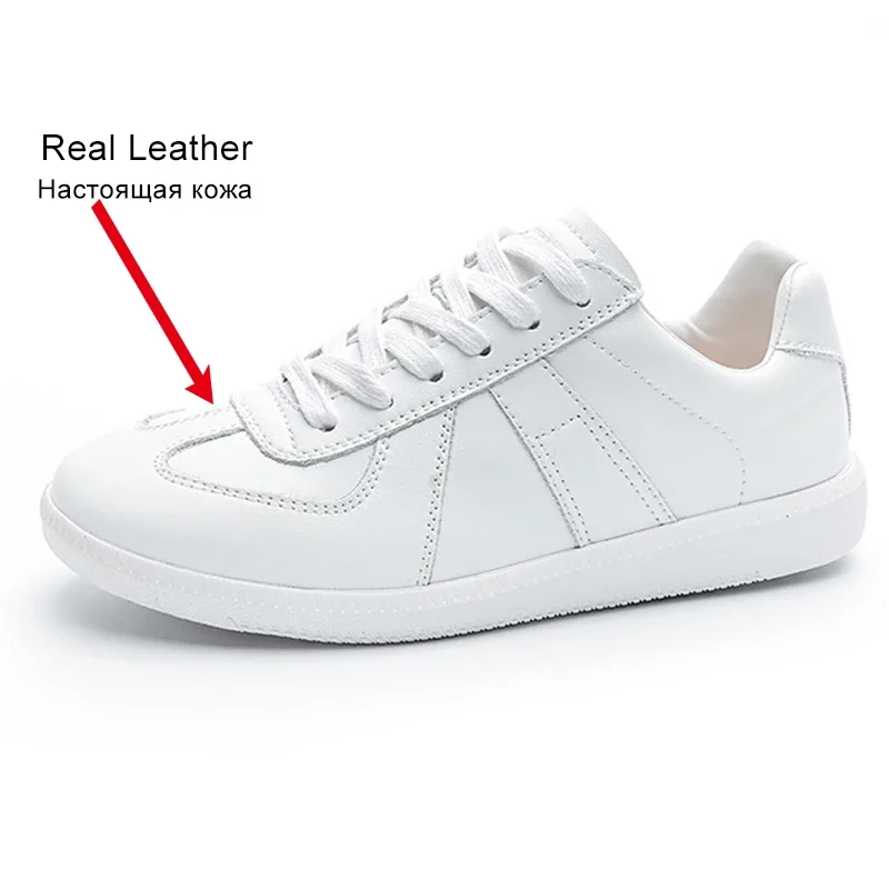 JOZHAMTA Size 35-40 Real Leather Women Sneakers Casual Lace-Up Breath Mid Heels For Womens Spring Athletic Tennis Platform Shoes