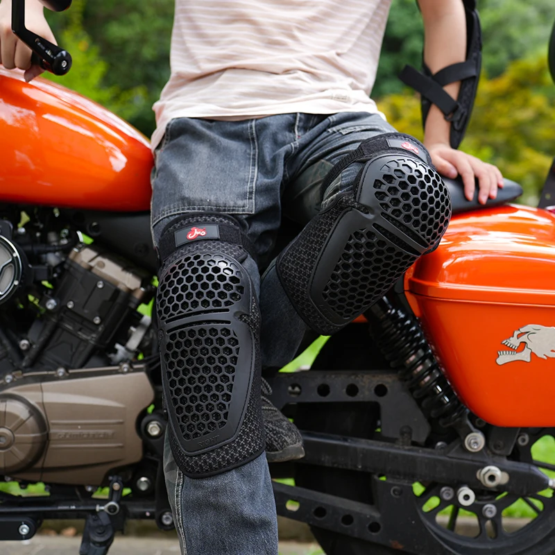 Motorcycle Leg Protector Knee and Elbow Pads Rider Protective Gear Anti Fall and Anti-collision Measures Mesh Breathable Unisex