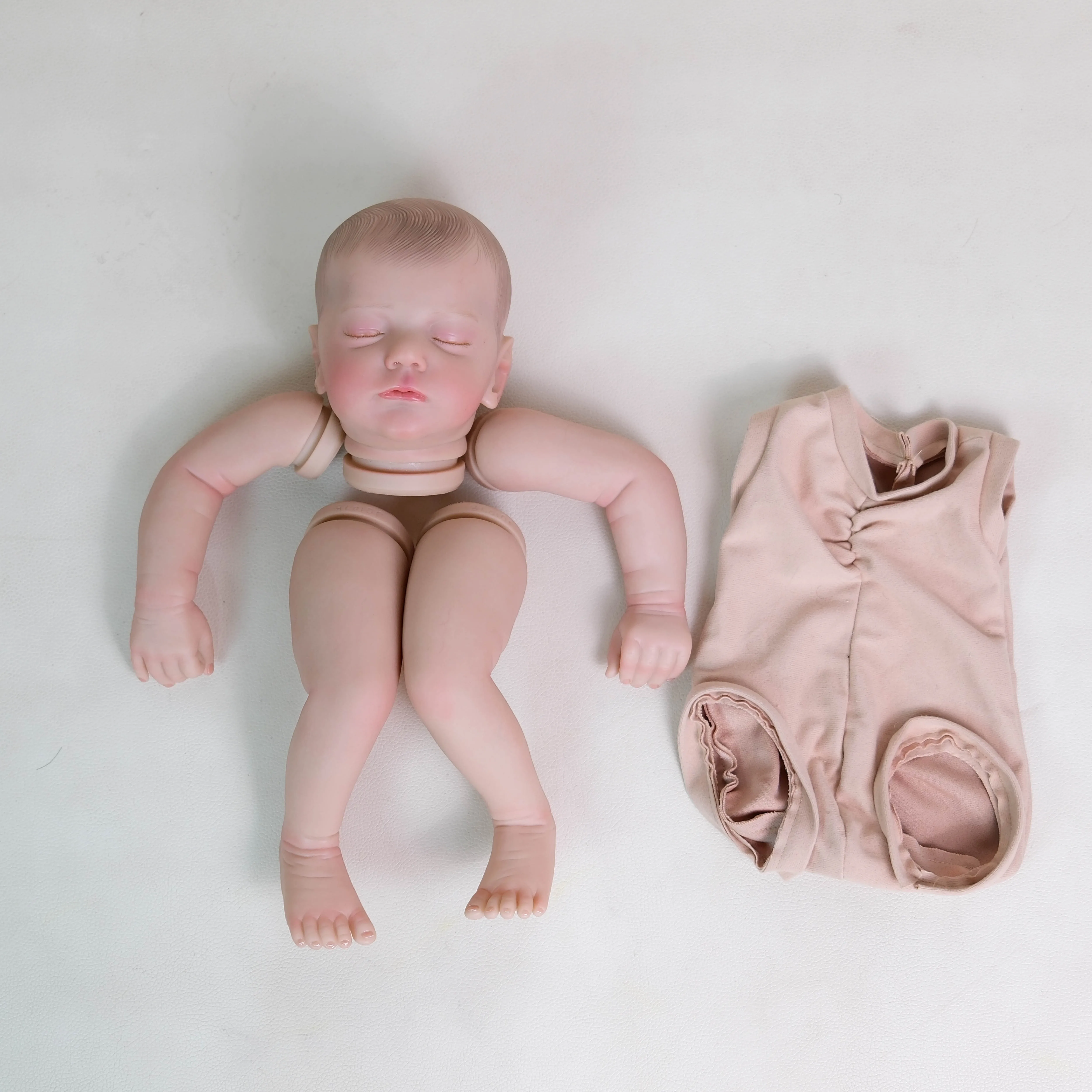 NPK 20''High Quality Handmade Uninished  DIY Parts Reborn Alessia 3D Painted with Visible Veins Collectible Art Doll