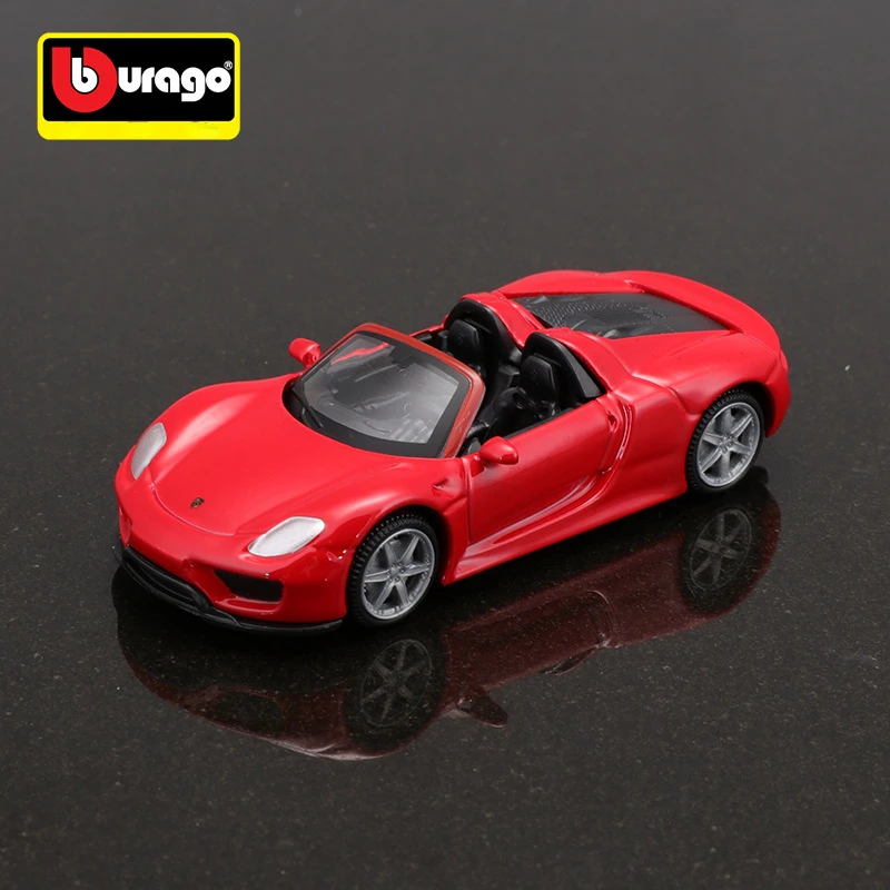 Bburago-Modelo de carro de brinquedo de liga para meninos, BMW, Porsche, Ford, público, 2 portas, metal aberto, fundido, enfeites de coleta, presentes, genuíno, 1:64