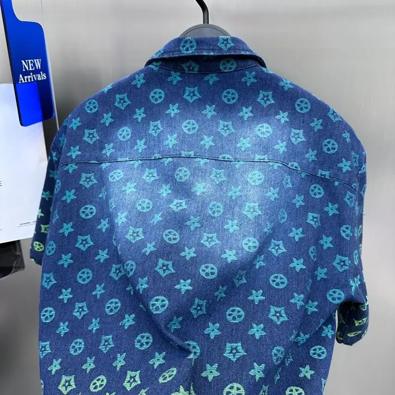 2025 Summer New Trendy Casual Shirt Short Sleeved Men's Fashionable Loose Design Versatile Niche Top Men