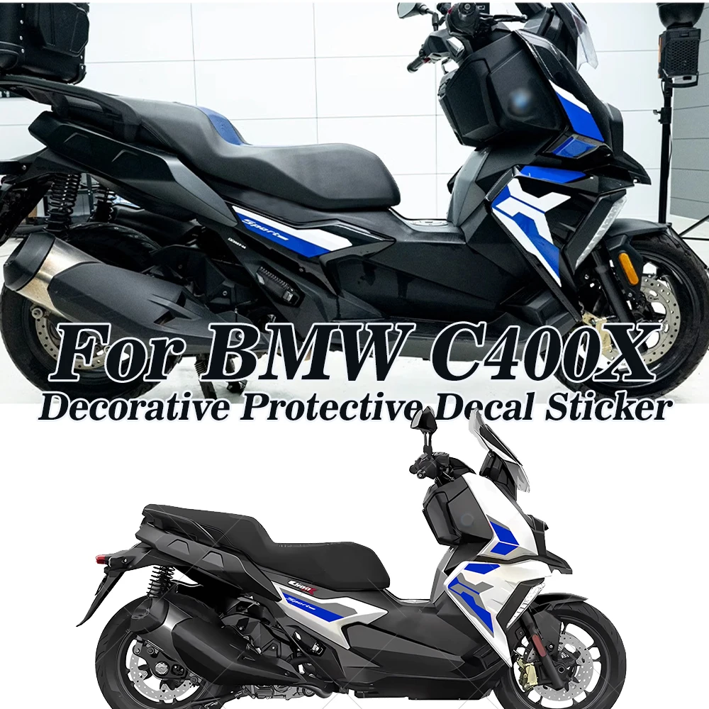 

Motorcycle Waterproof Fairing Body Sticker Decorative Fuel Tank Pad Decals Kit Protector Accessories For BMW C400X C 400X