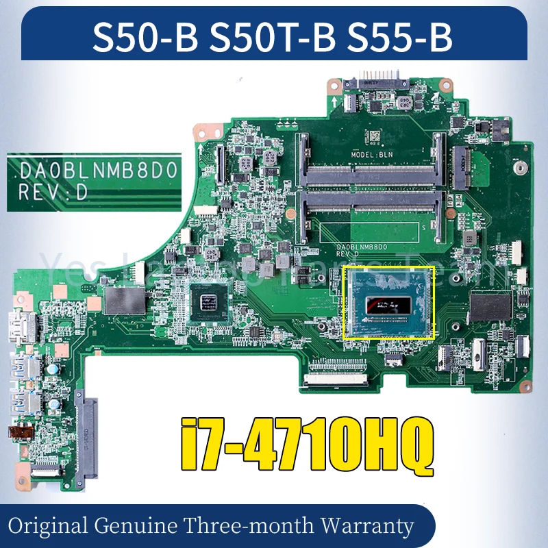 DA0BLNMB8D0 For TOSHIBA S50-B S50T-B S55-B Laptop Mainboard i7-4710HQ Notebook Motherboard  Tested