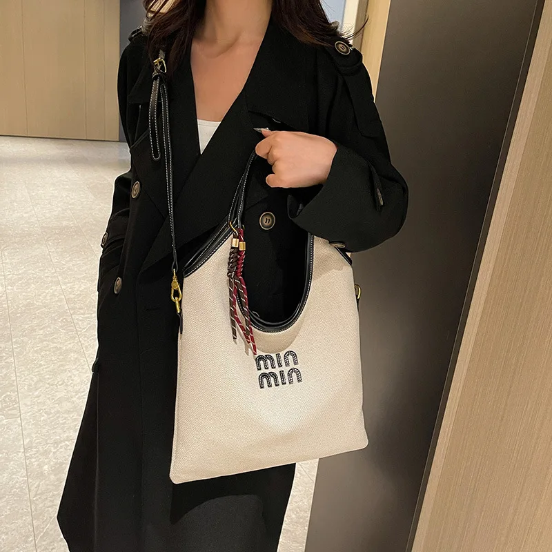 

‌2025 New Korean Style Tote Bag for Women - Large Capacity Textured Shoulder Bag, Casual & Simple Underarm Purse‌