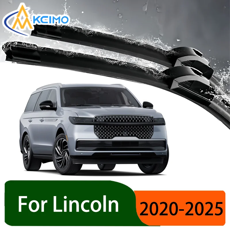 

Silent Black Front Wiper Blades Set for Lincoln Aviator U611 2020-2025 2021 Auto Windscreen Windshield Window Wiper Accessories