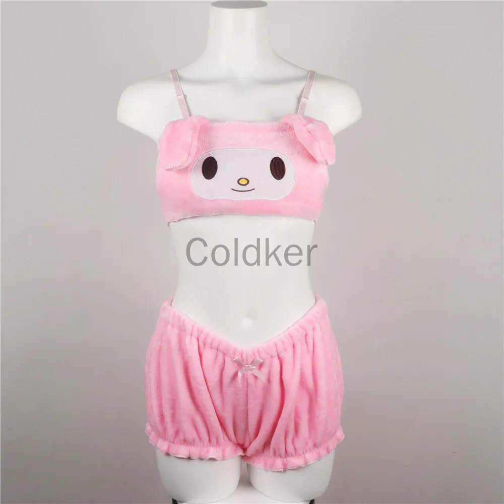 Soft Velvet Women\'s Sleepwear For Teenagers Pink Home Clothing Two Piece Autumn Winter Cute Underwear Kawaii Pajamas Pj Shorts