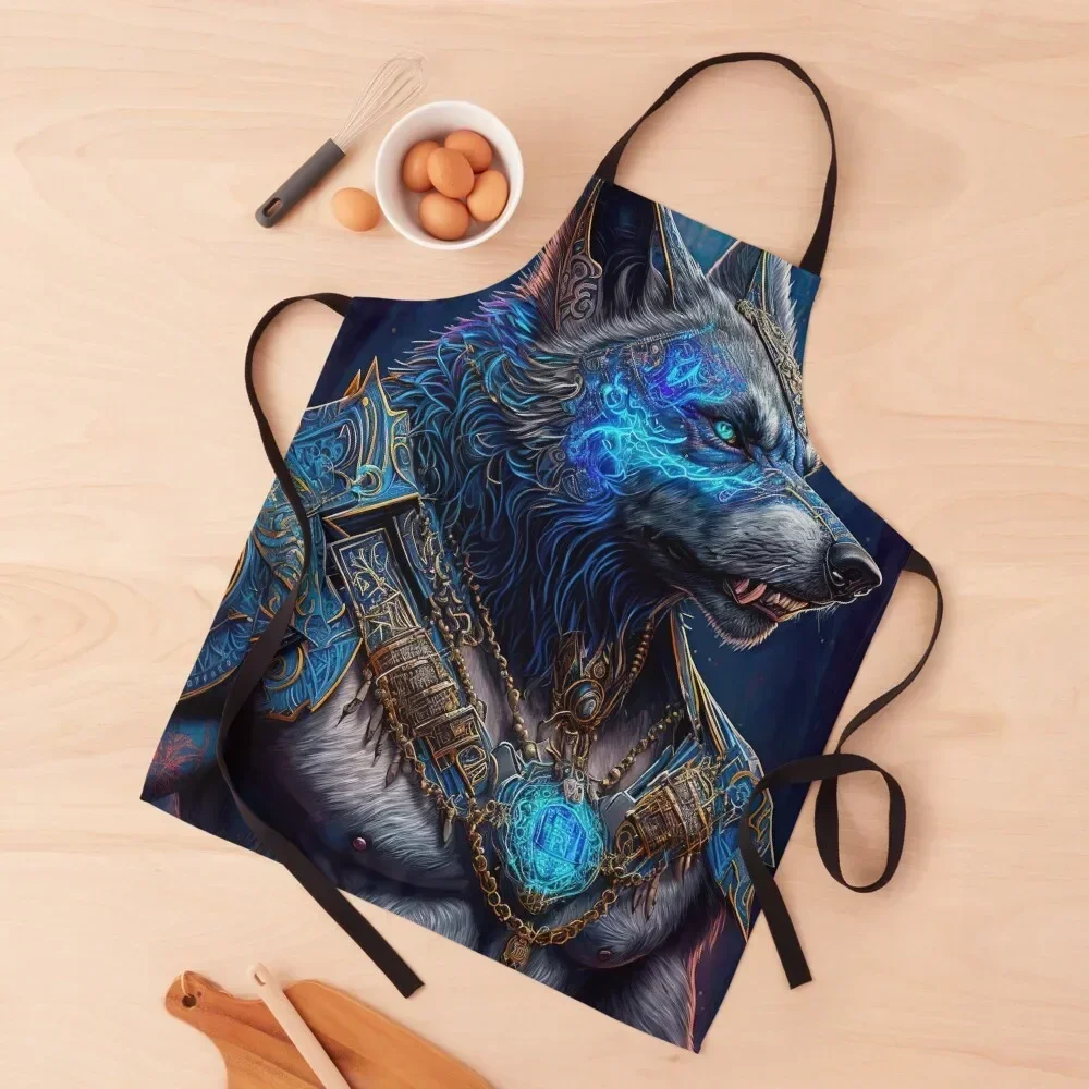 

Arcane wolf Apron Camping home women japanese style Household Items Kitchen Apron