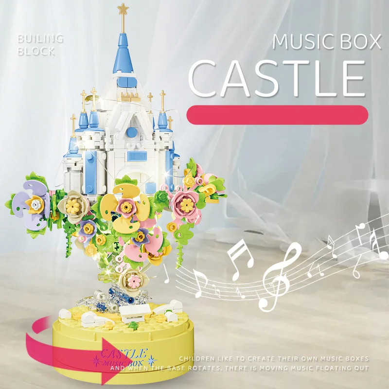 

Small particle light villa castle block decoration children's princess house puzzle assembly toy